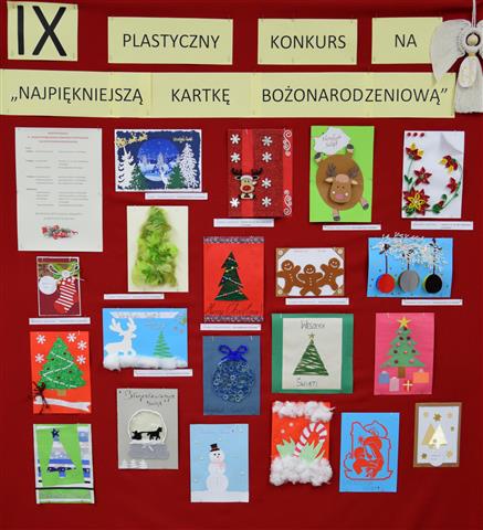 Wystawa prac konkursowych z listą laureatów IX Międzyinternackiego Konkursu Plastycznego pt. "Kartka Bożonarodzeniowa"