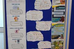 Niebieska tablica na której znajduje się wystawa nt. Dzień Bezpiecznego Internetu 2026 r.