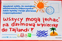 Kolorowa pocztówka z okazji Międzynarodowego Dnia Praw Dziecka UNICEF.