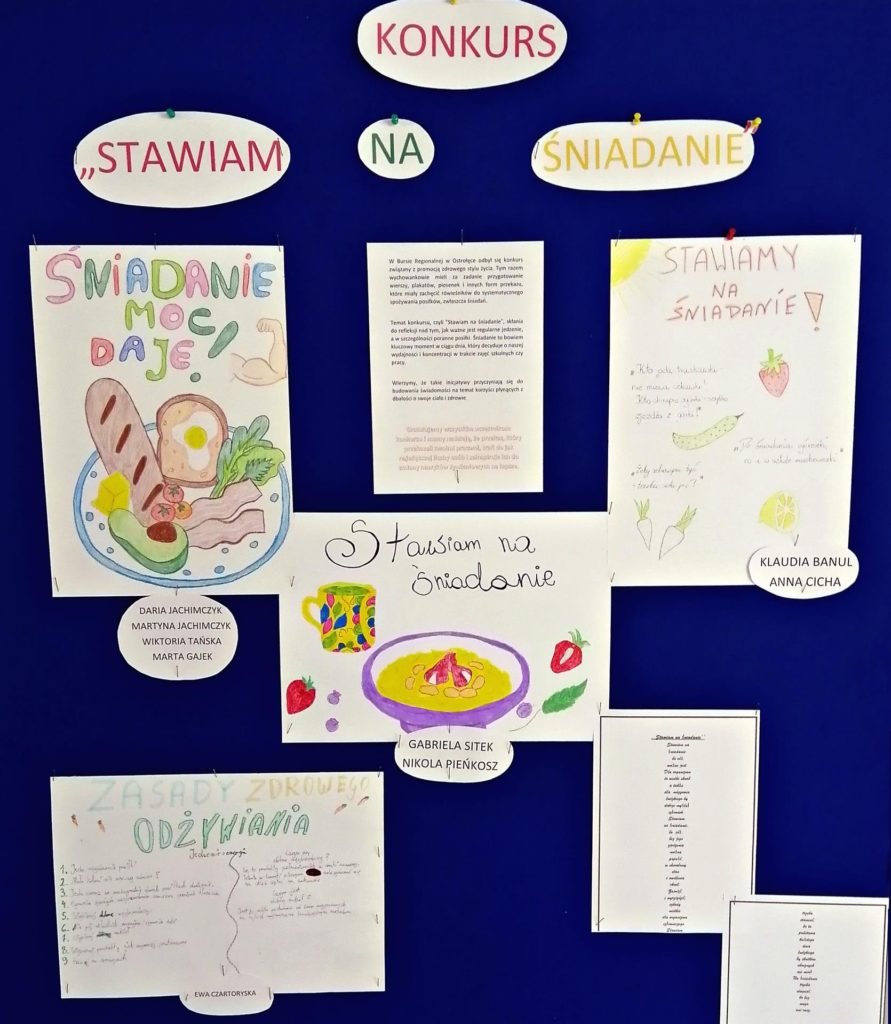 Wystawa prac uczestników konkursu "Stawiam na śniadanie"